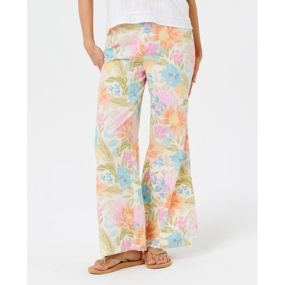 Rip Curl Womens Catalina‎ Island Wide Leg Pants Multi Floral Tropical XS NWT